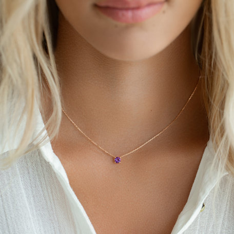Necklace with Amethyst Lucky Glance