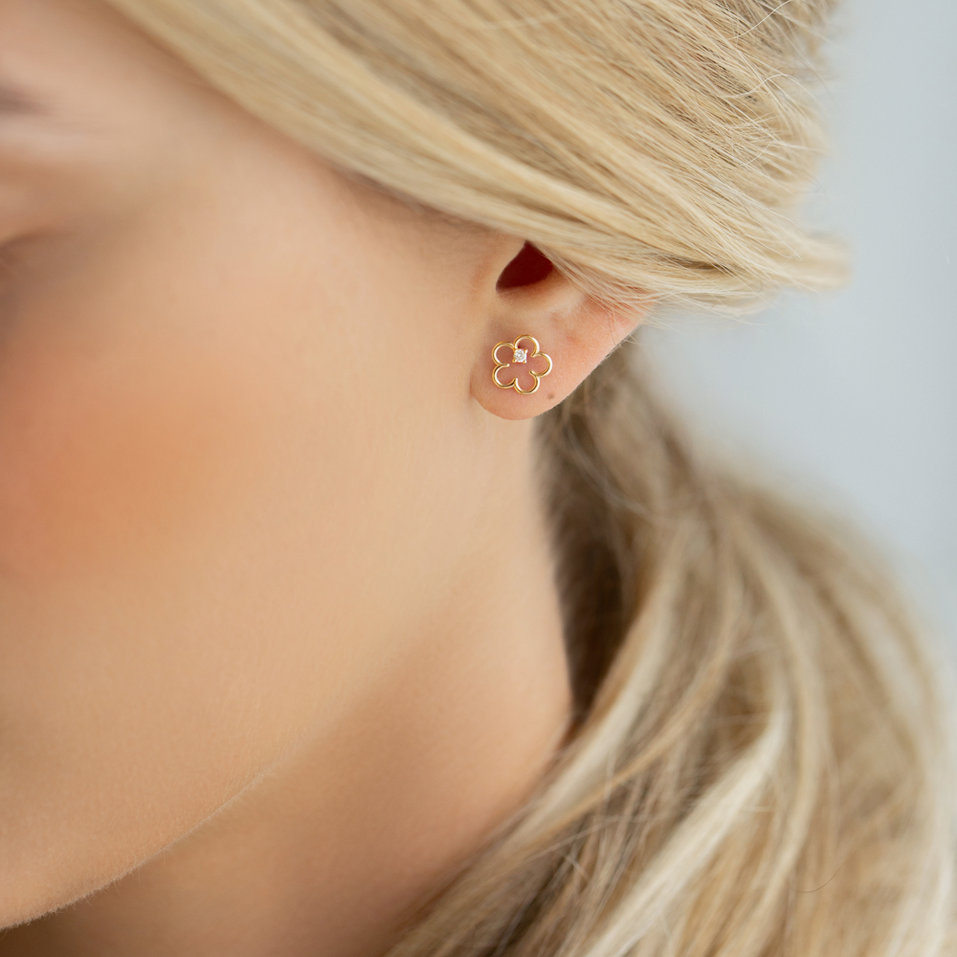 Diamond earrings Glossy Daisy