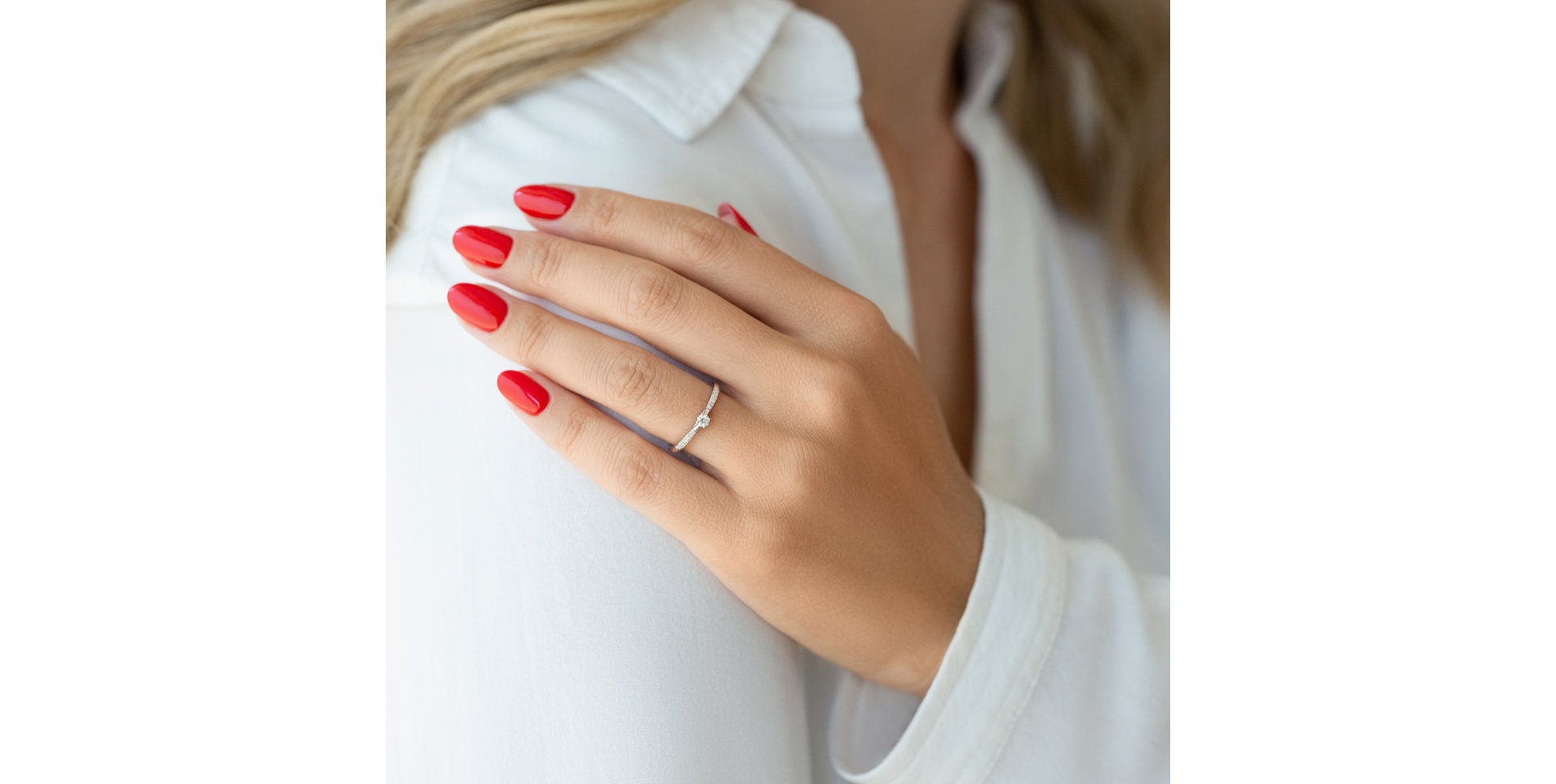 14ct white gold diamond ring Pure Love