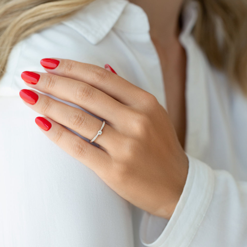 14ct white gold diamond ring Pure Love