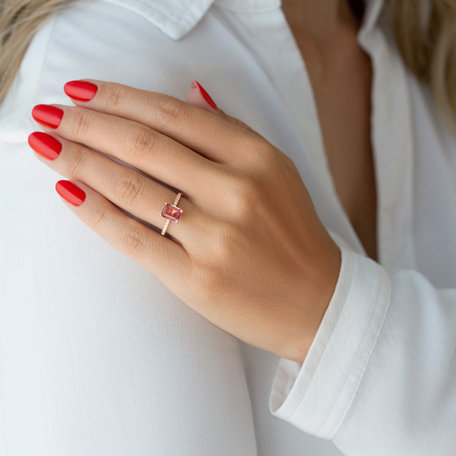 Diamond ring with Tanzanite Carlotta