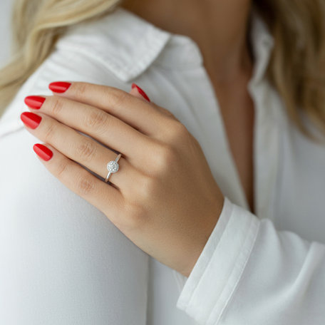 14ct white gold diamond ring Noble Allure
