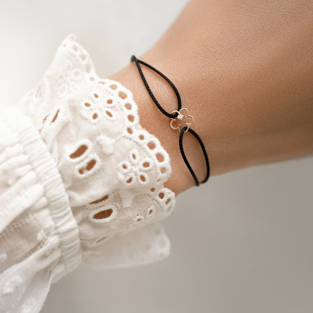 Bracelet with cord Glossy daisy