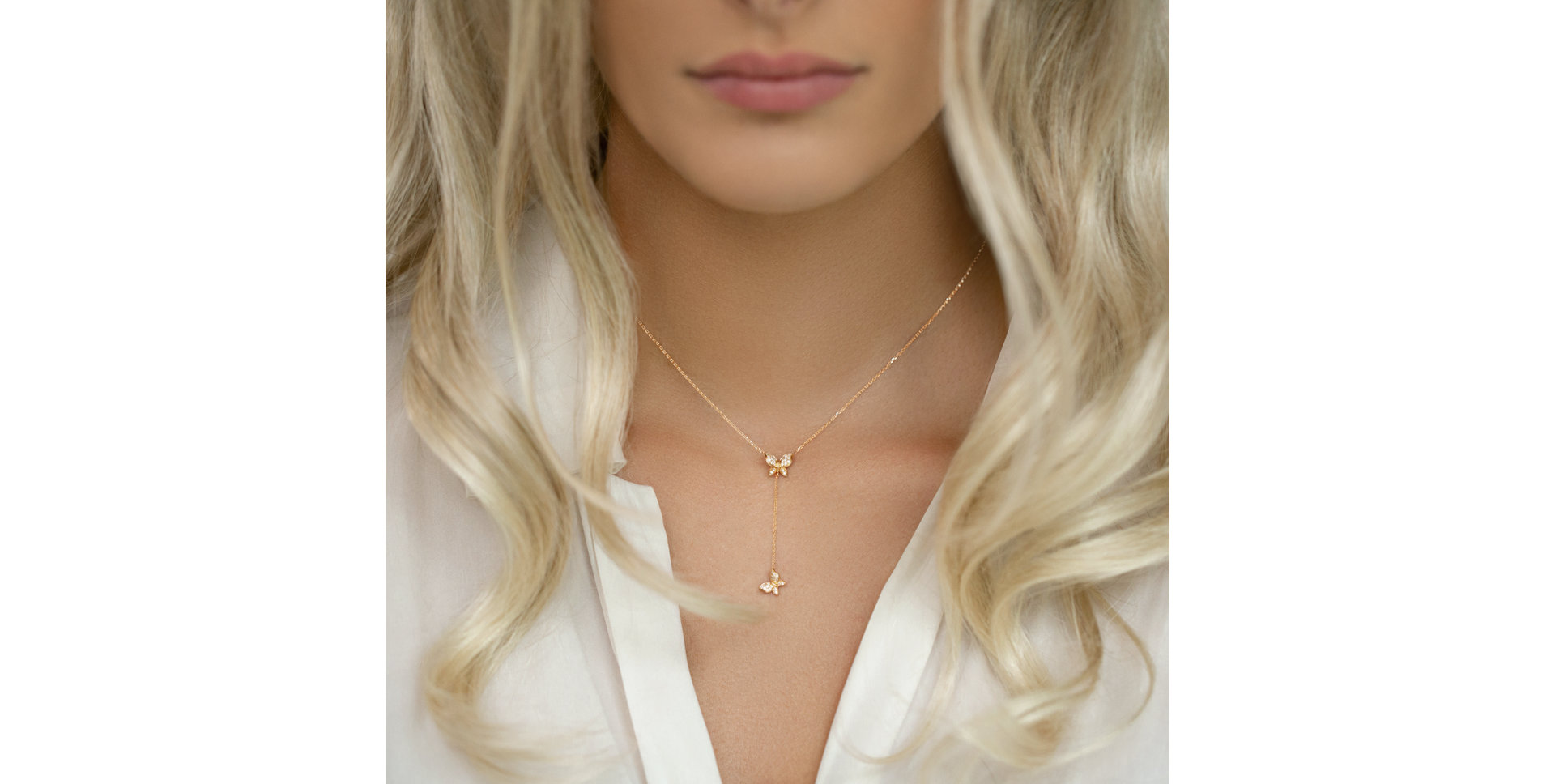 Diamond necklace Dancing Wings