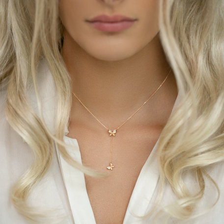 Diamond necklace Dancing Wings