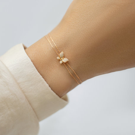 14ct rose gold diamond bracelet Golden Pappilon