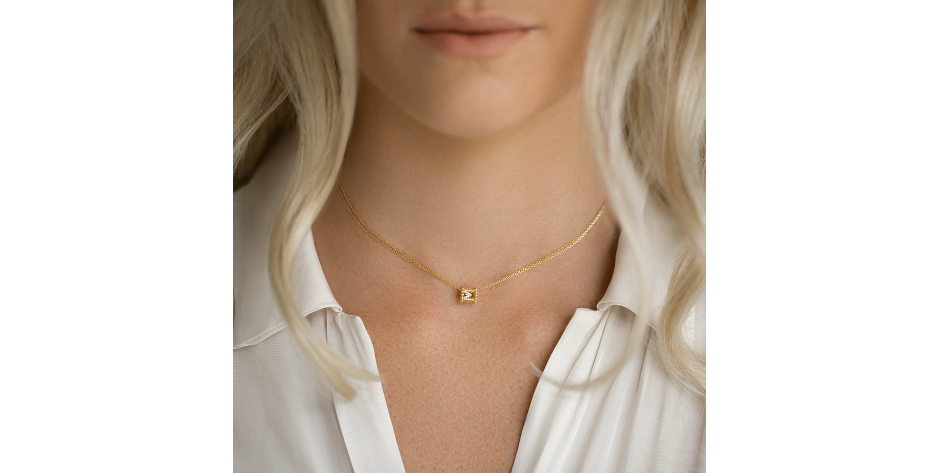 14ct yellow gold diamond necklace Different Way