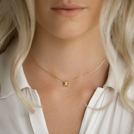 14ct yellow gold diamond necklace Different Way
