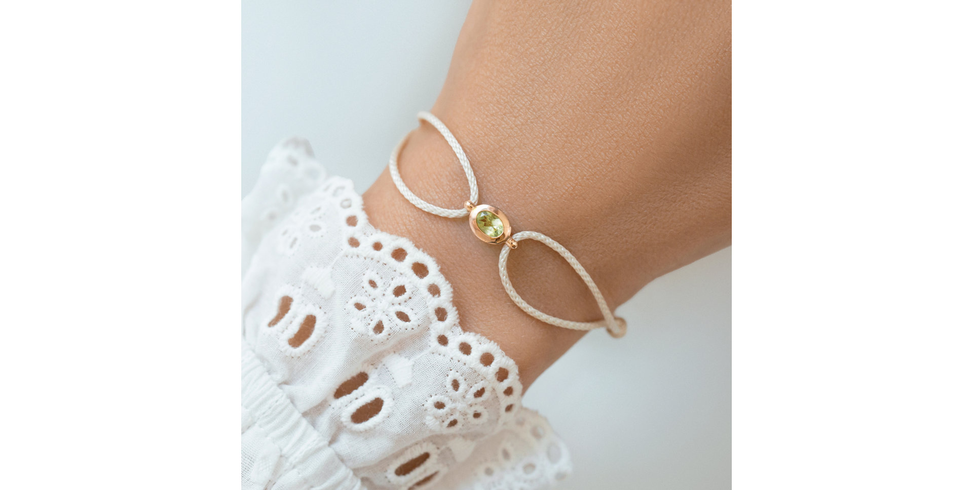 Bracelet with Peridote Third Eye