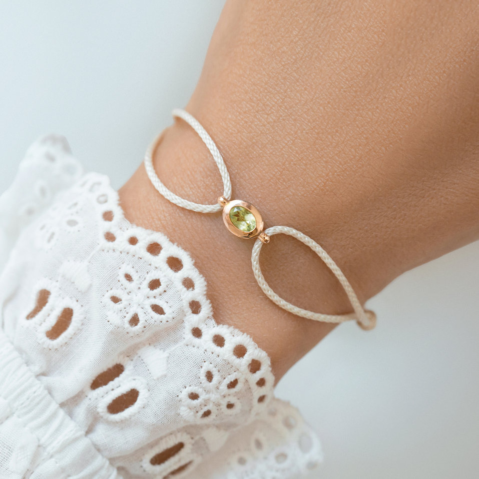 Bracelet with Peridote Third Eye