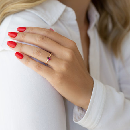 Ring with Rhodolite Mystic Abyss