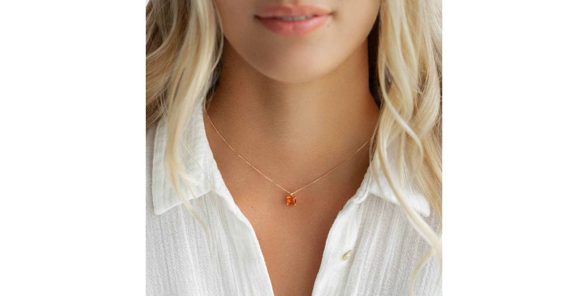 Necklace with Citrine Madeleine