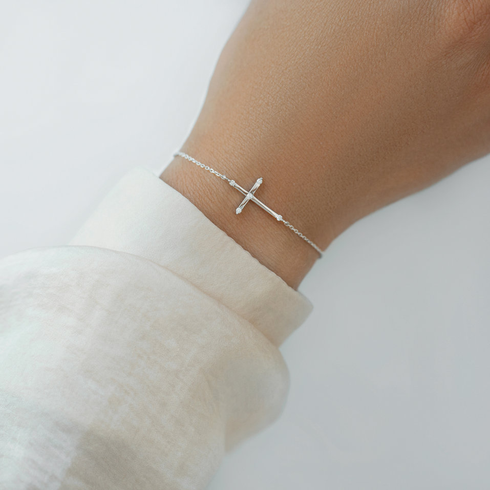 Diamond bracelet Holy Cross