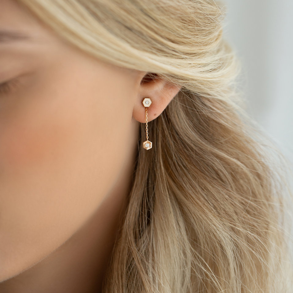 Diamond earrings HexaTwin