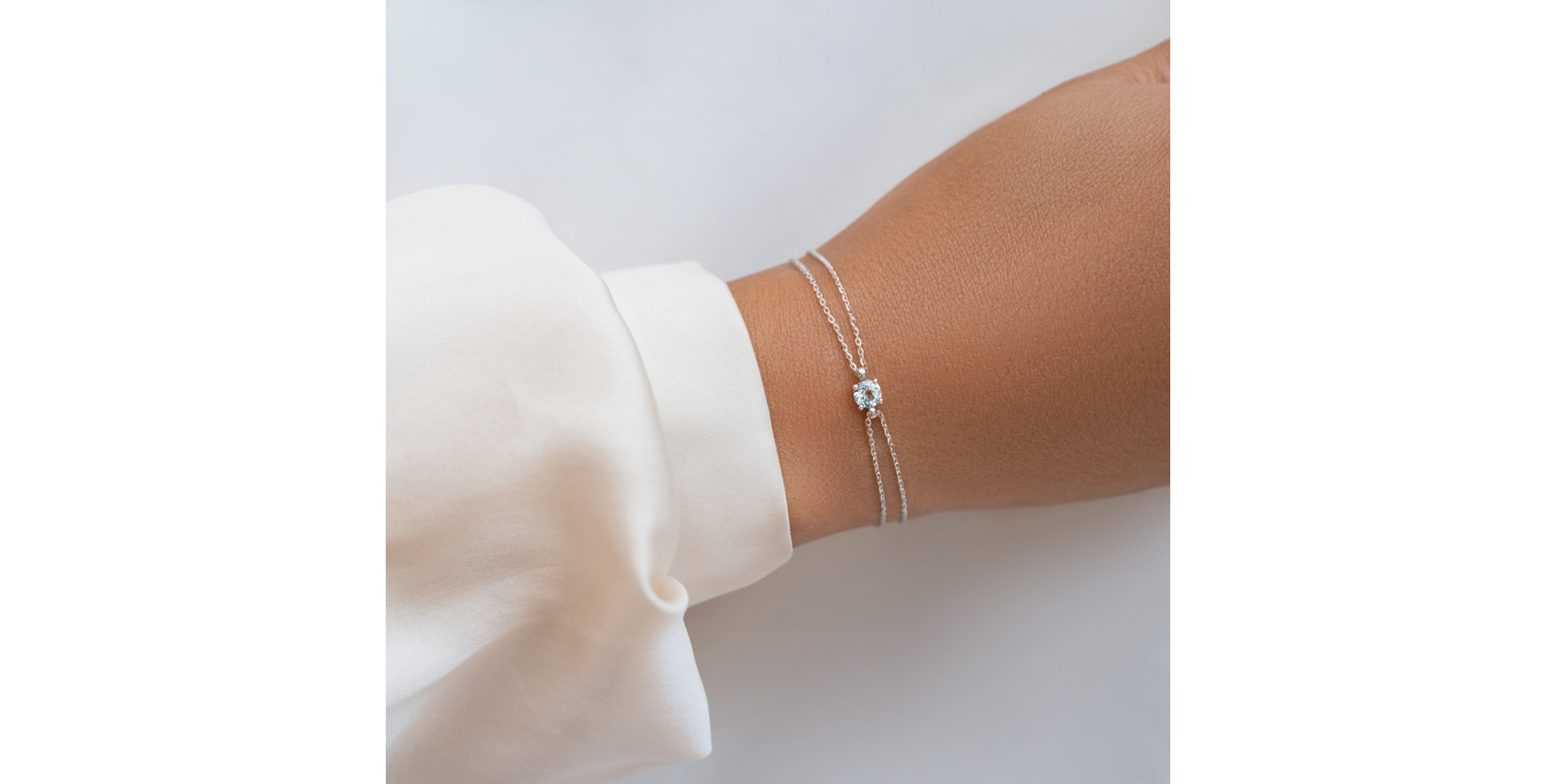 14ct white gold bracelet with Tanzanite Roneme