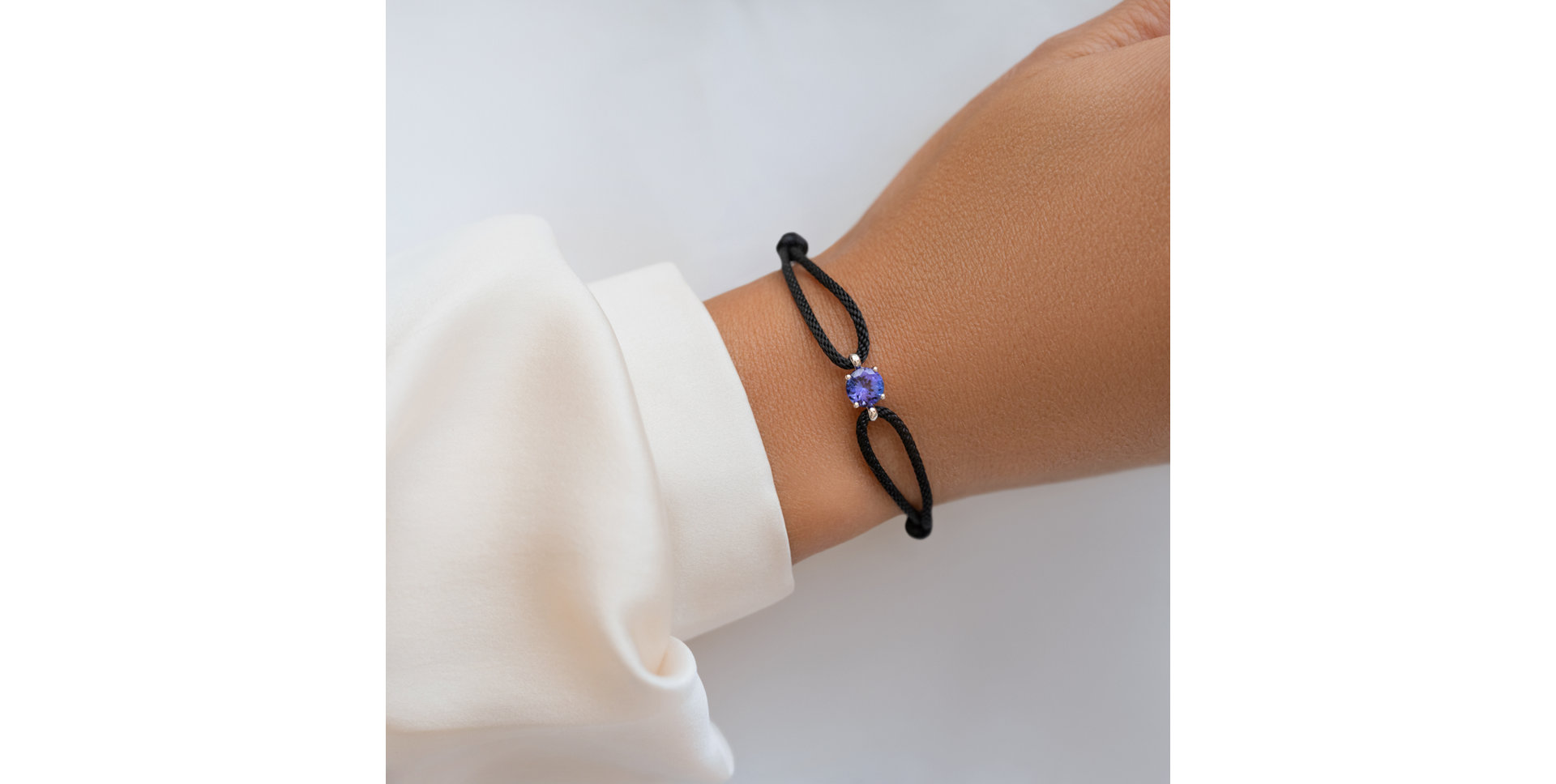14ct rose gold bracelet with Tanzanite Delilah