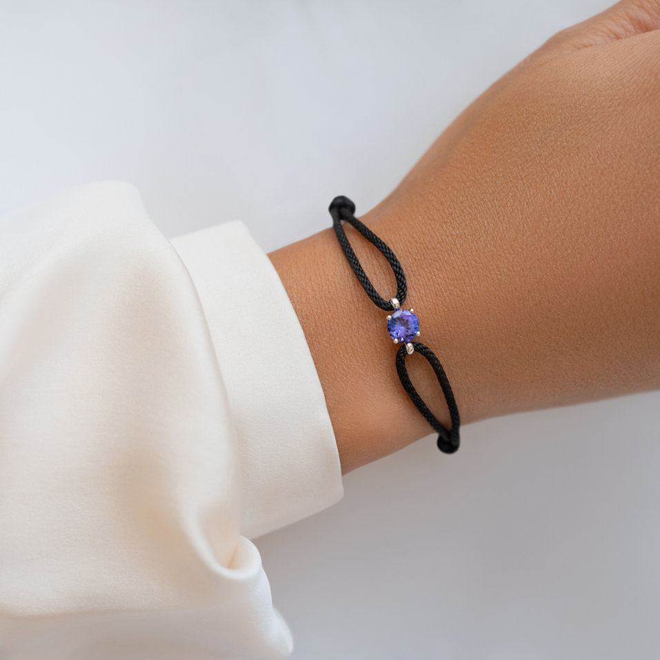14ct rose gold bracelet with Rhodolite Purple Delilah