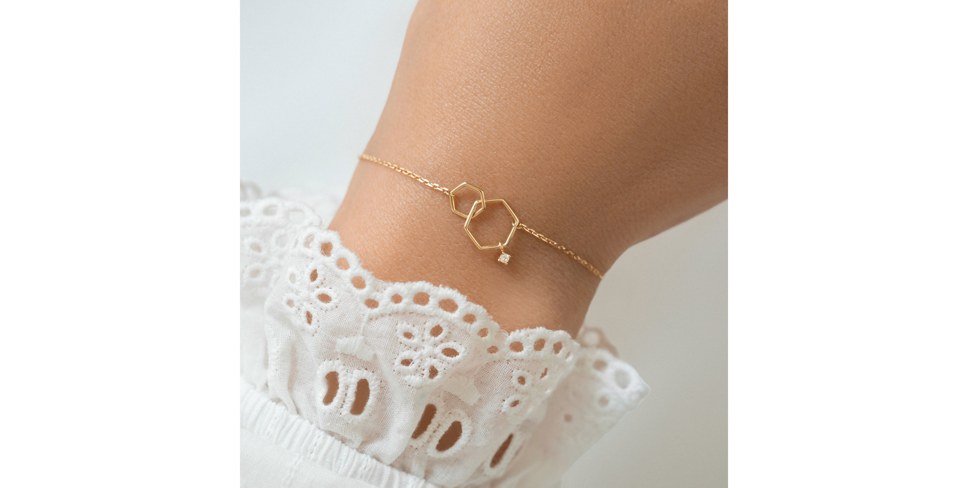 Diamond bracelet Hexagon Elegance