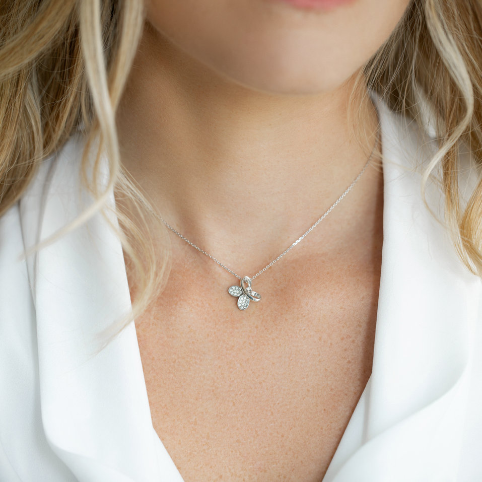 Diamond pendant Butterfly Galaxy