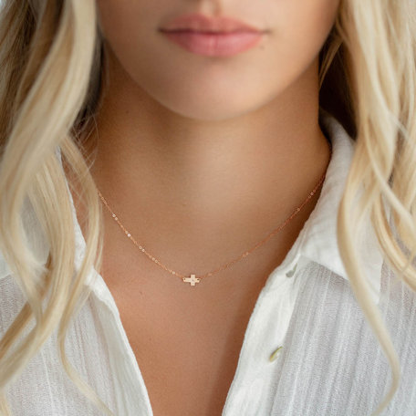 Diamond necklace Cross of Determination