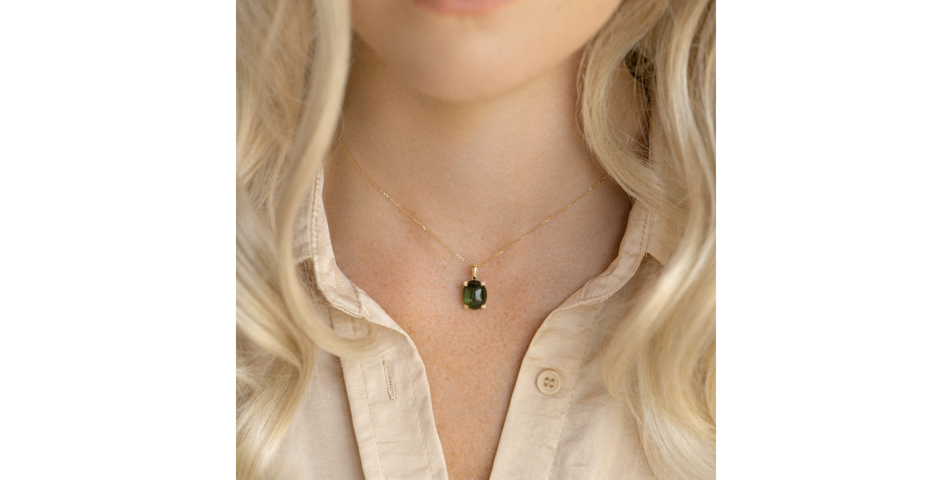 Diamond pendant with Tourmaline Claire