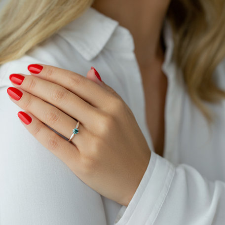 Ring with blue diamonds Eternal Joy