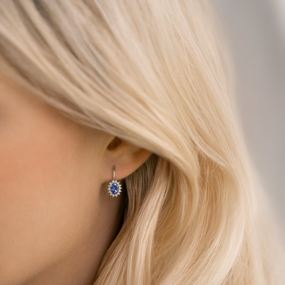 Diamond earrings with Ruby Princess Sparkle