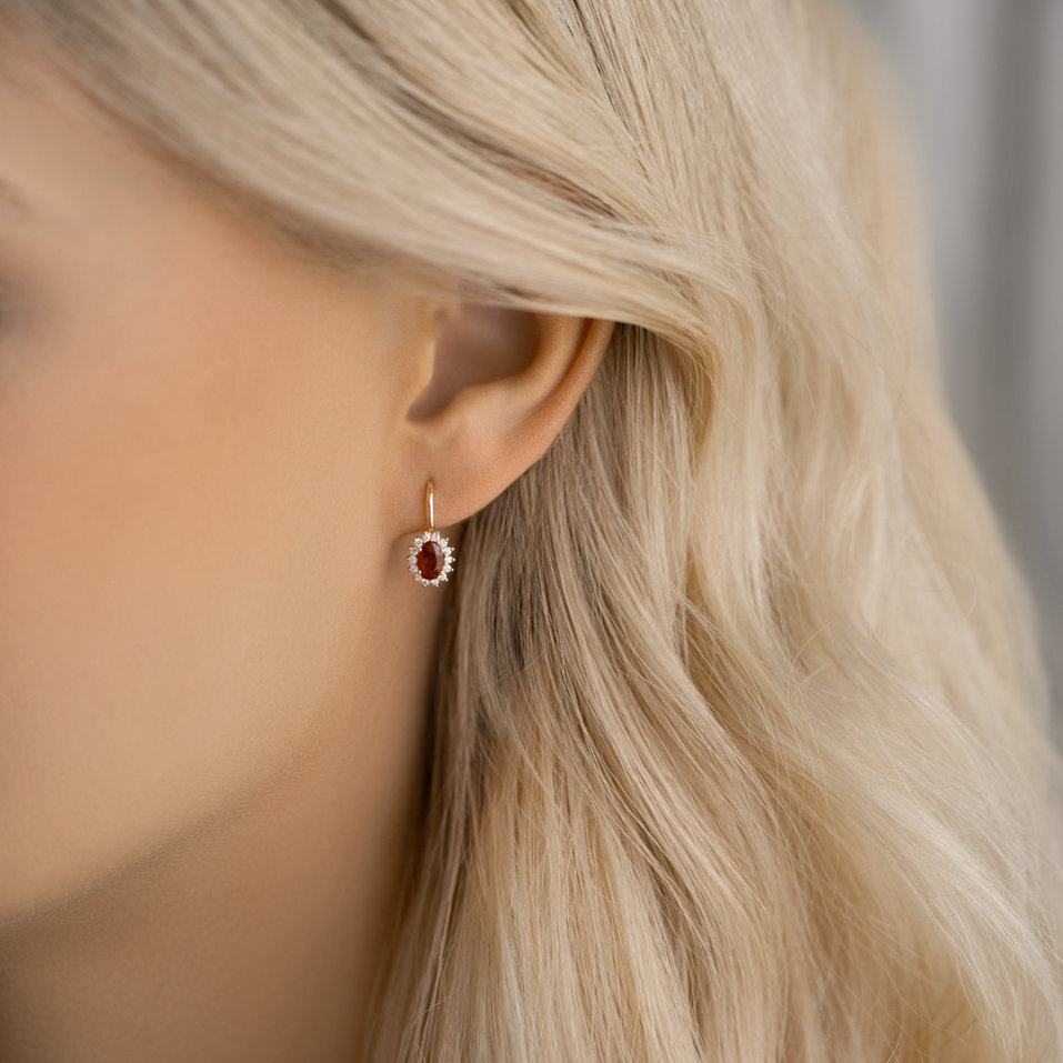 Diamond earrings with Emerald Princess Sparkle