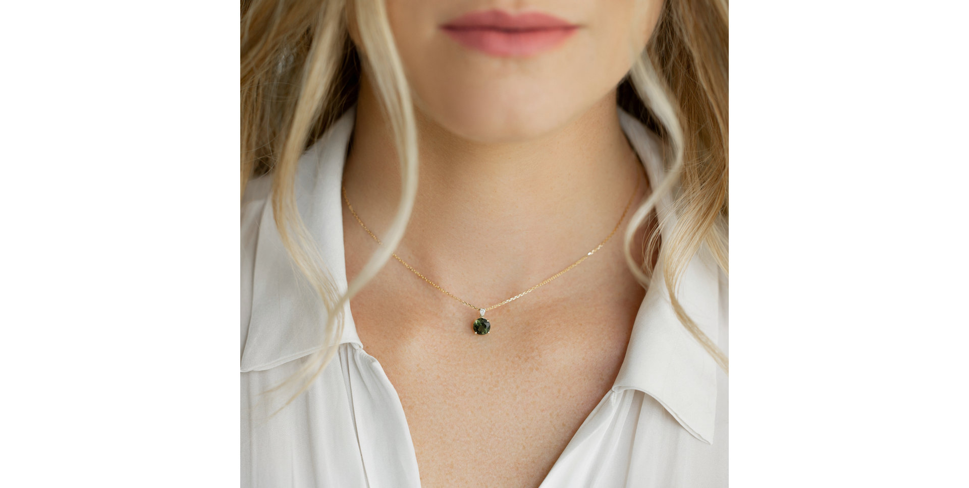 Diamond necklace with Turmaline Seraphina