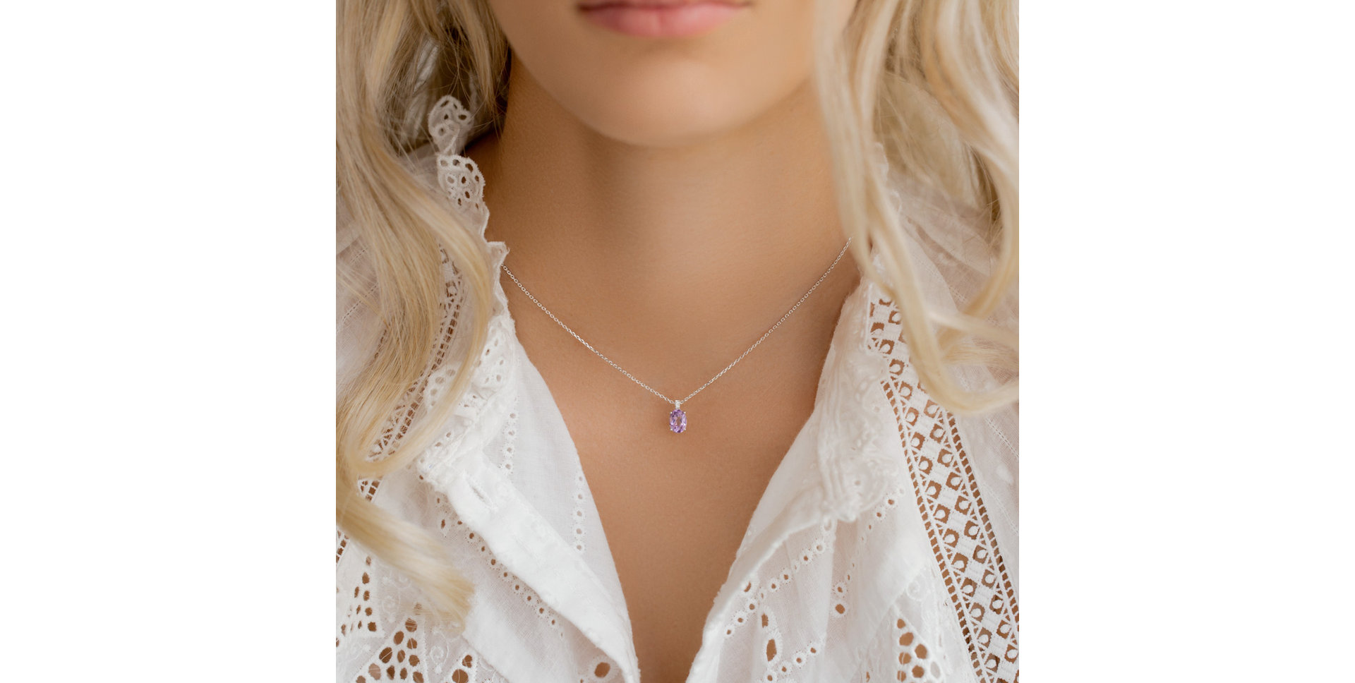 Náhrdelník s diamanty a tanzanitem Aurora