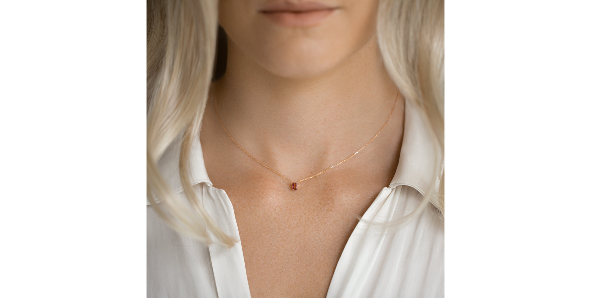 Necklace with Morganite Mosselyn