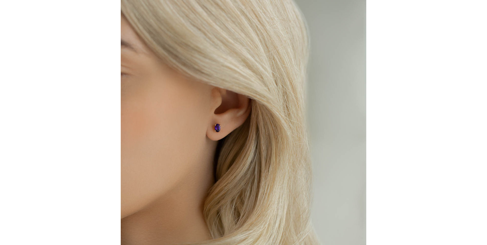 Earrings with Amethyst Mystic Abyss