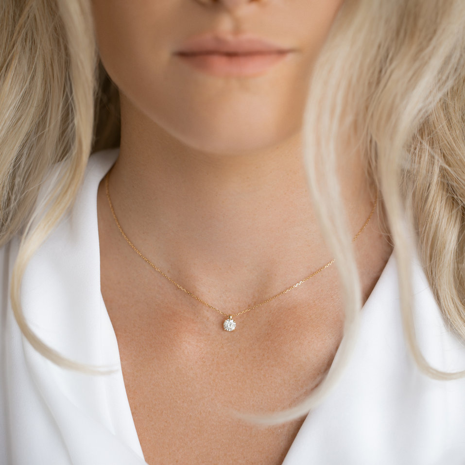 Náhrdelník s diamantom Soft Light