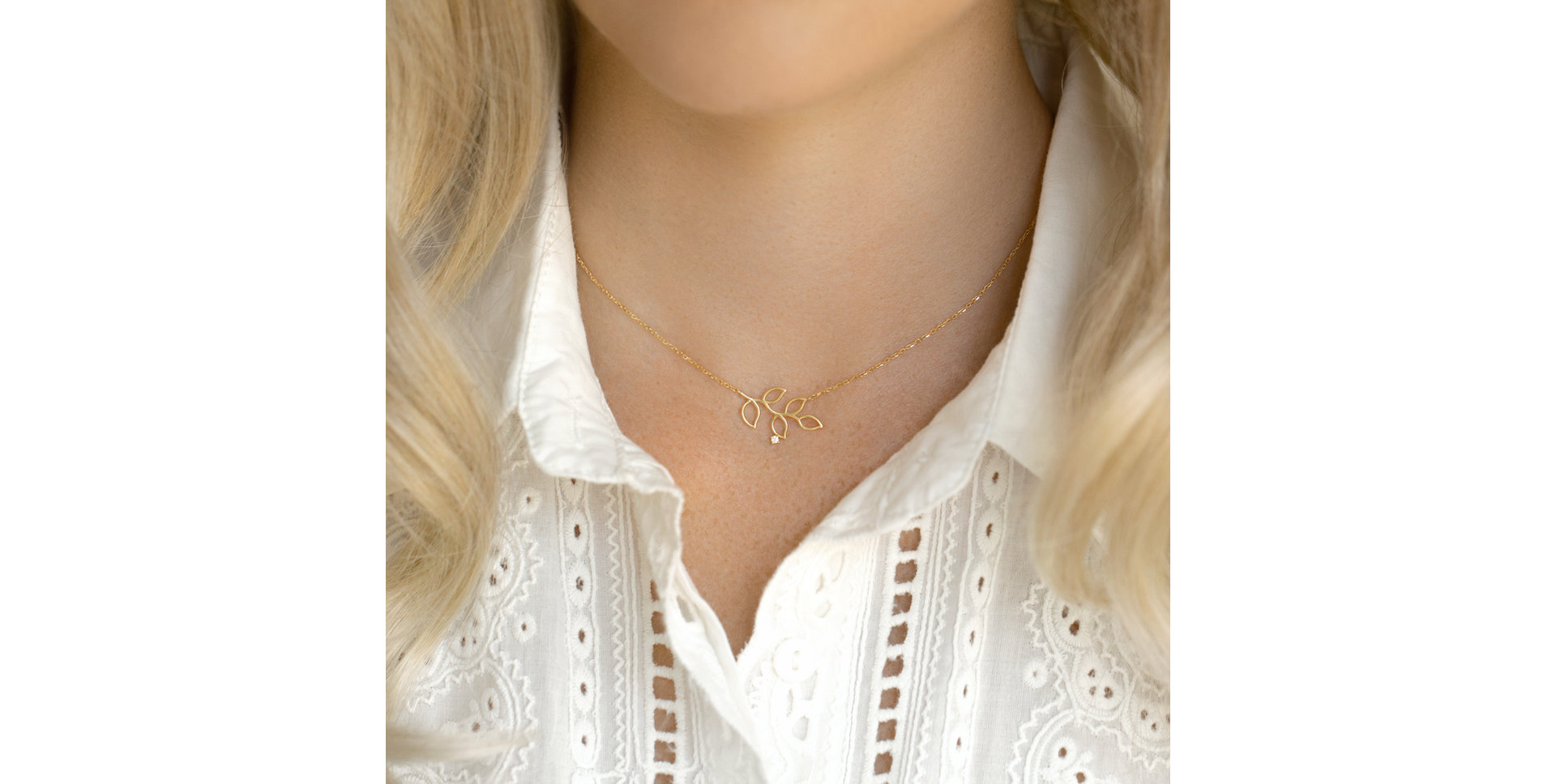 Náhrdelník s diamantem Nature Gift