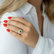 Diamond ring with Emerald Ilaria4