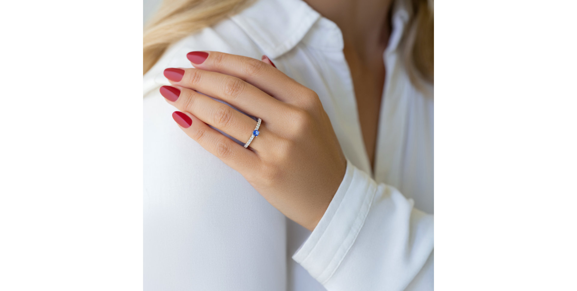 Diamond ring with Tanzanite Fabien