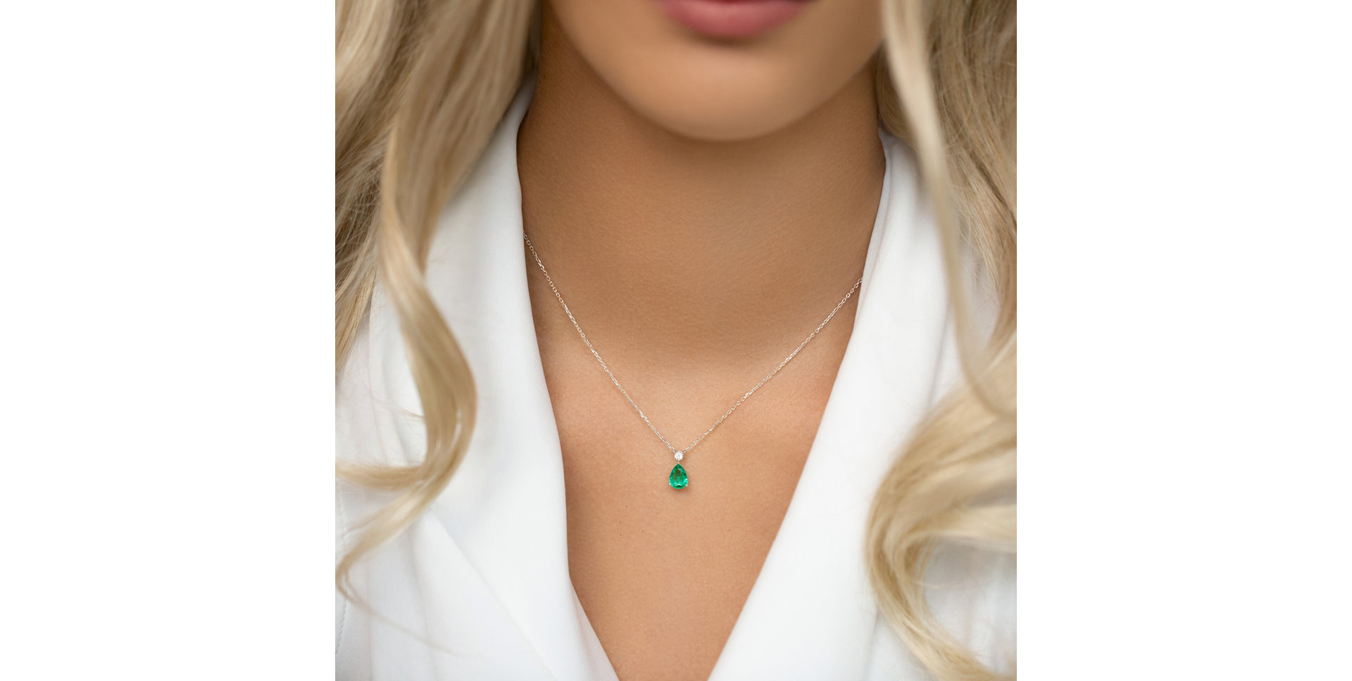 Diamond necklace with Amethyst Galatea