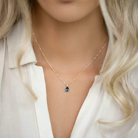 Diamond necklace with Topaz Galatea