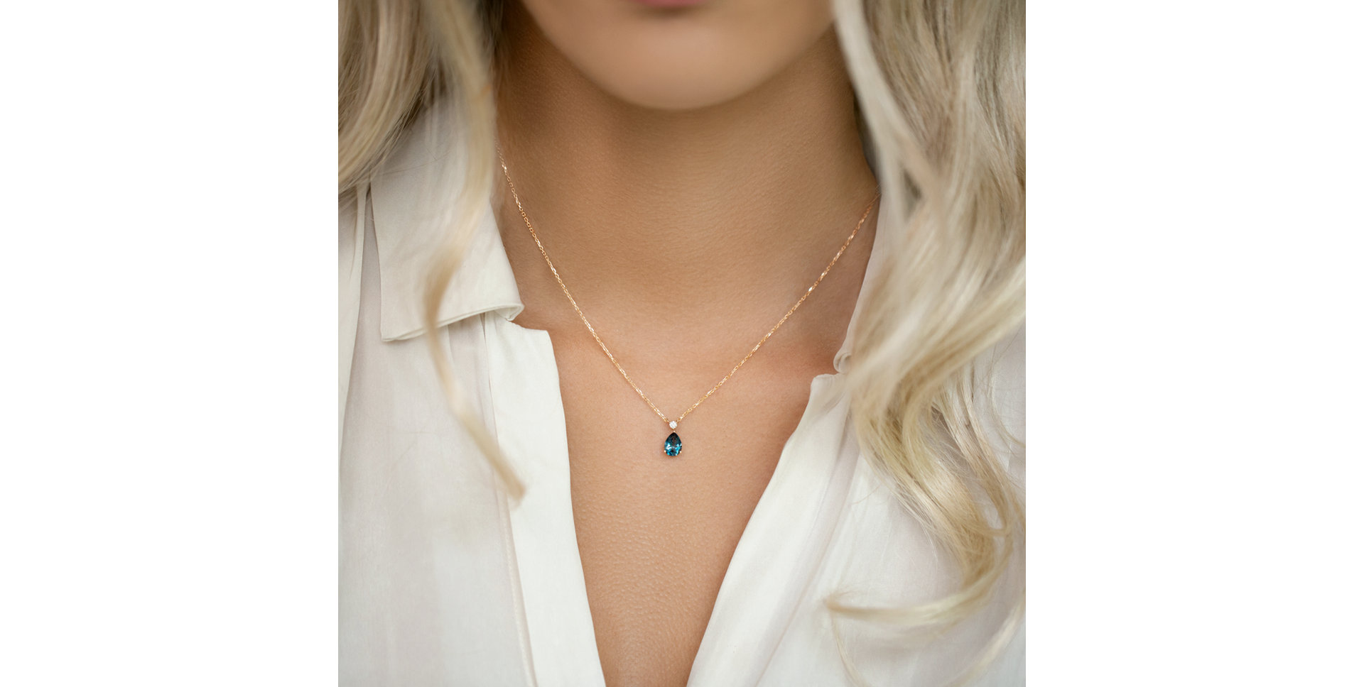 Diamond necklace with Morganite Galatea