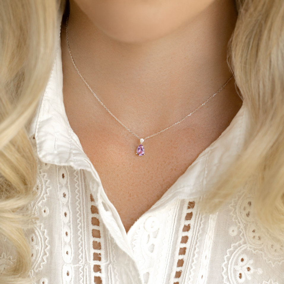 Diamond necklace with Topaz Ismene