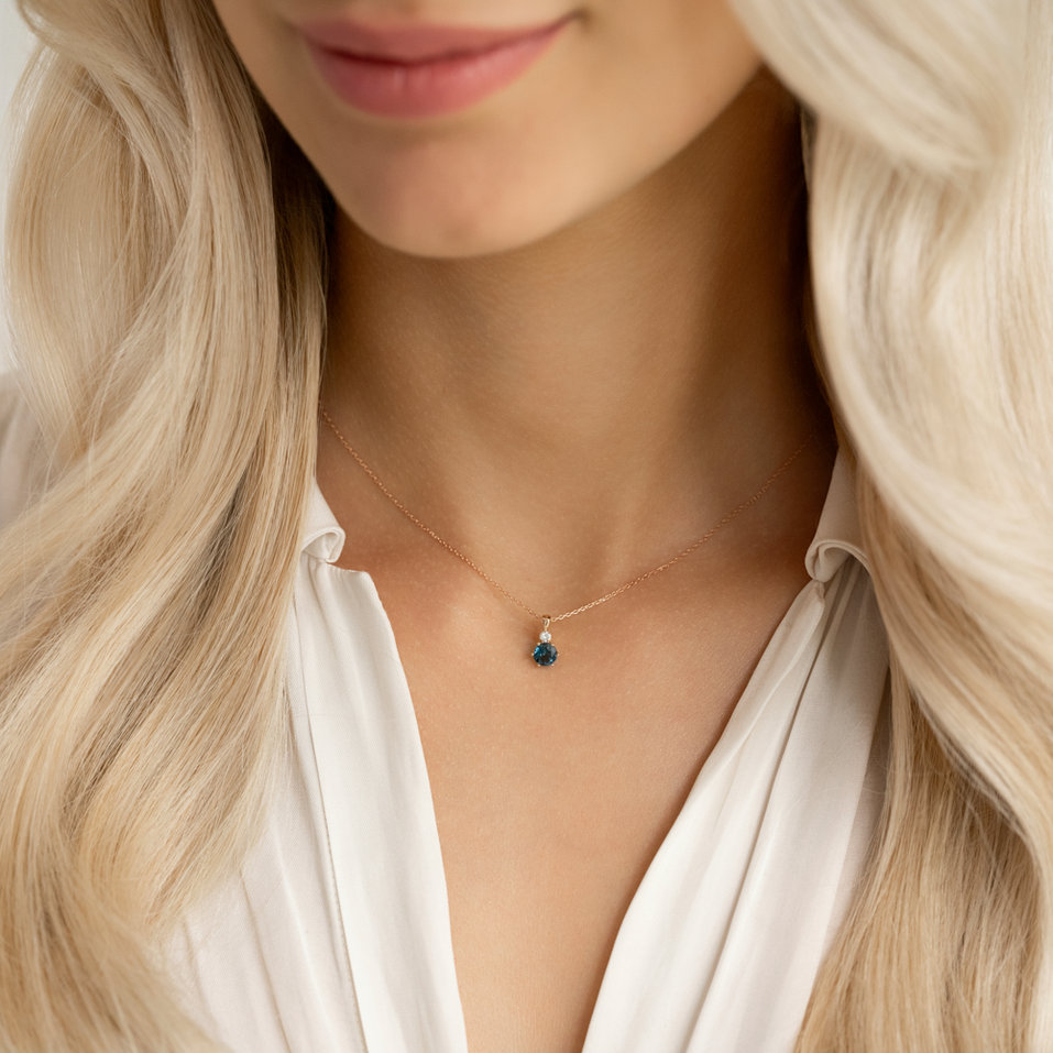 Diamond necklace with Tourmaline Diamara