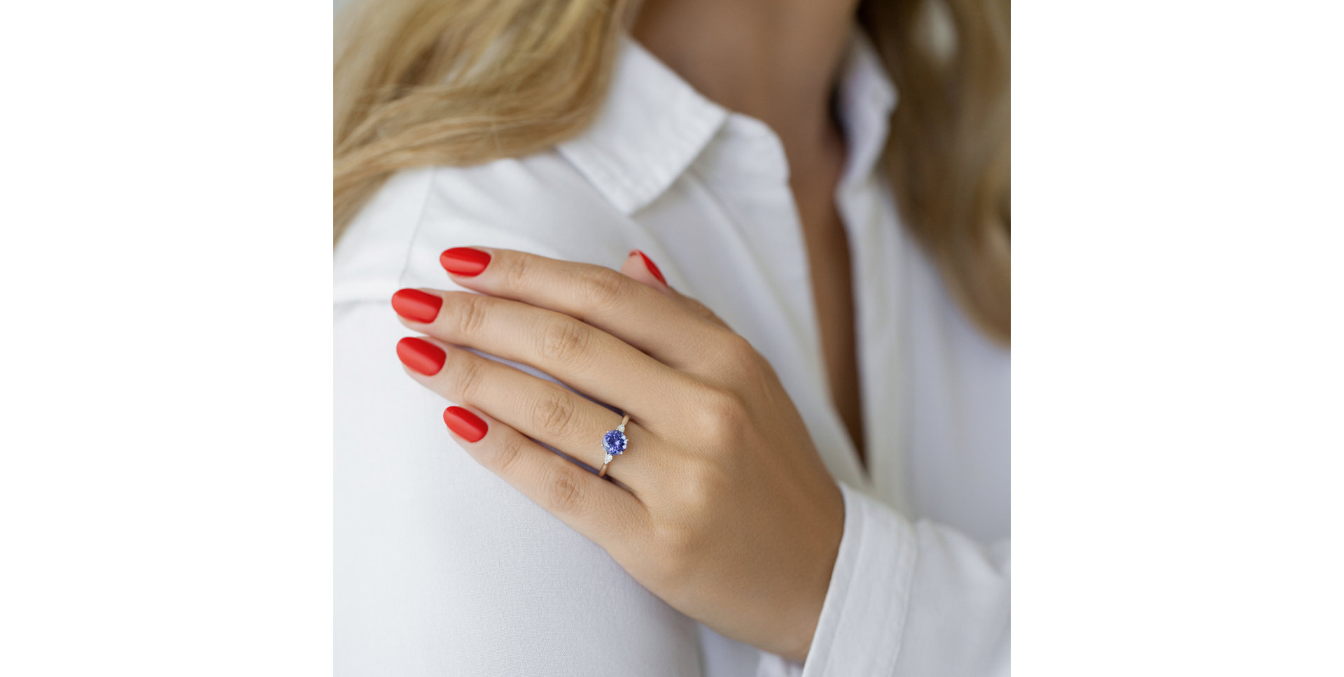 Diamond ring with Apatite Royal Oasis