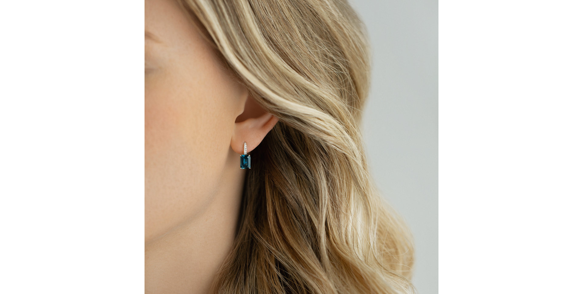 Diamond earrings with Tourmaline Carlotta