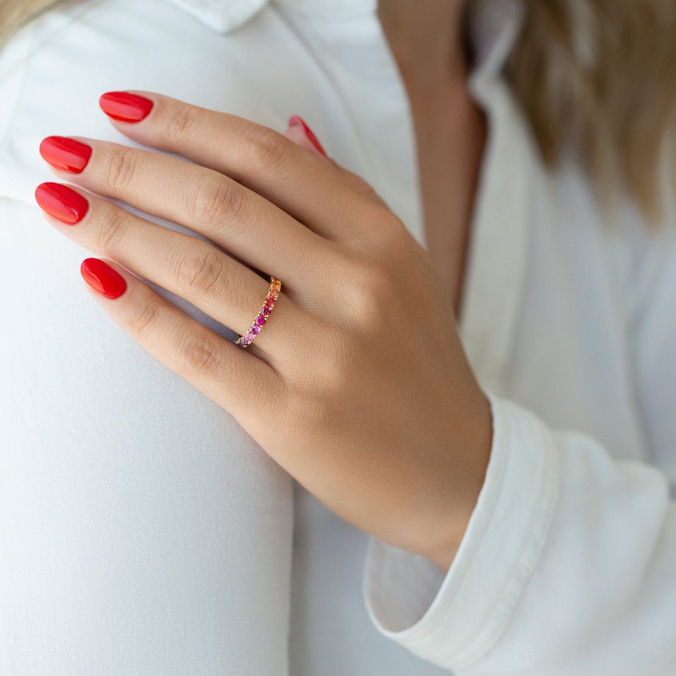 Ring with Sapphires Gradient Harmony