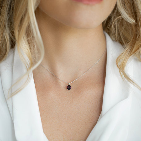 Diamond necklace with Topaz Alexandria