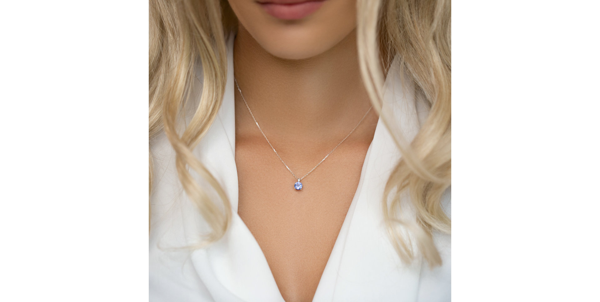 Diamond necklace with Amethyst Seraphita