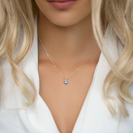 Diamond necklace with Amethyst Seraphita