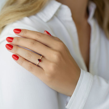 Diamond ring with Citrine Tearfall