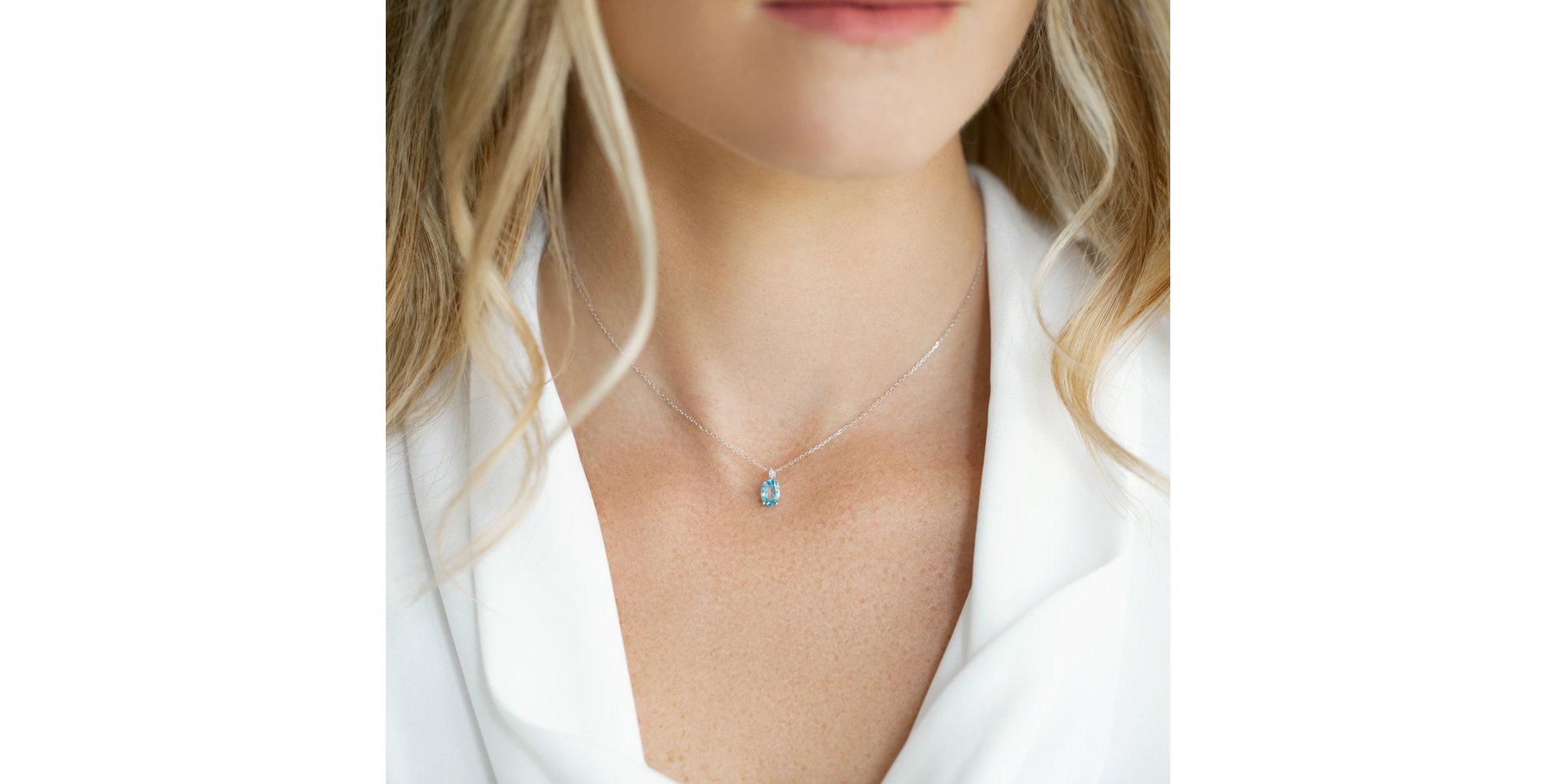 Diamond necklace with Topaz Euphemia