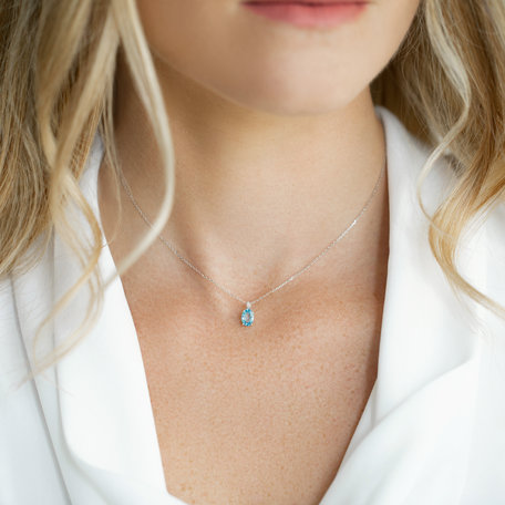 Diamond necklace with Topaz Euphemia